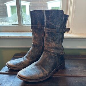 Women’s Distressed Leather Boots